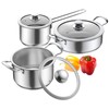 Aufranc Aufranc Stainless Steel pots and pans set, 6 Piece