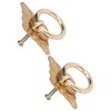 2 Pcs Antique Drawer Pulls Brass Chinese Antique Vintage Drawer
