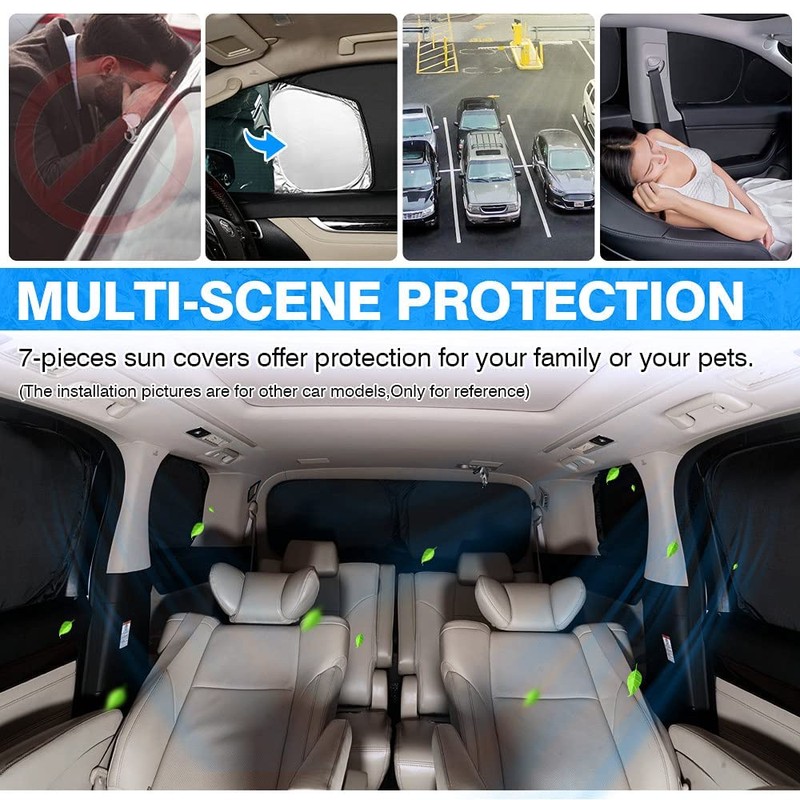 T TGBROS Car Window Shades for Chrysler Pacifica 2017-2025 Windshield