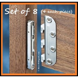 Set of 8 Bed Fittings Hook/Bracket Sets KD connectors (2 Parts = 1 Corner x 4) Heavy Duty.