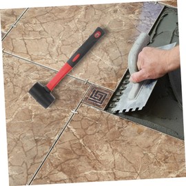 Operitacx Oz Rubber Mallet Head Hammer Non-Slip Fiber Handle Multipurpose for Flooring Leather Crafting Jewelry