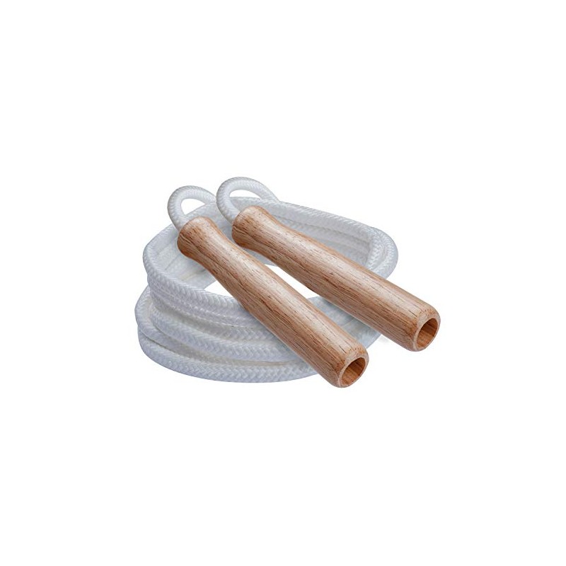 Champion Sports SR Series Classic Nylon Jump Rope with Wood