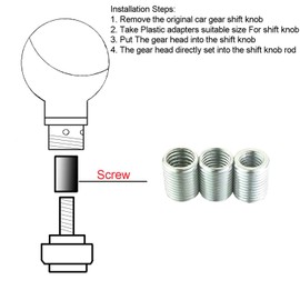Abfer Resin Ball Shape Gear Stick Lever Shifter Knob for Auto Manual Vehicle Universal Car Accessories Interior (Purple)