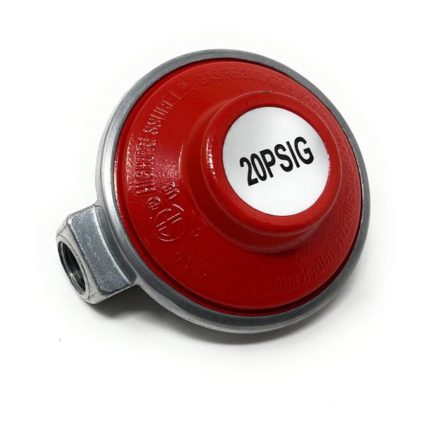 High Pressure Replacement Propane Regulator, 20 PSI Fixed 1/4" FNPT