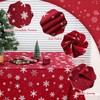 Mixweer Christmas Tablecloth Rectangle Snowflake Tablecloth Snowflake Printed Table Cover