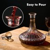 Lily's Home Wine Decanter with Glass Stopper, Hand Blown Lead,