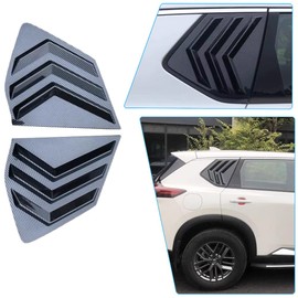 BOYUER for Nissan Rogue 2021-2025 Racing Style Rear Side Window Louvers Sport Style Scoop Louvers Cover Blinds Cool Exterior Decoration-Carbon Fiber