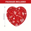 Happy Valentines Day Paper Plates Red Heart Love Shape Disposable