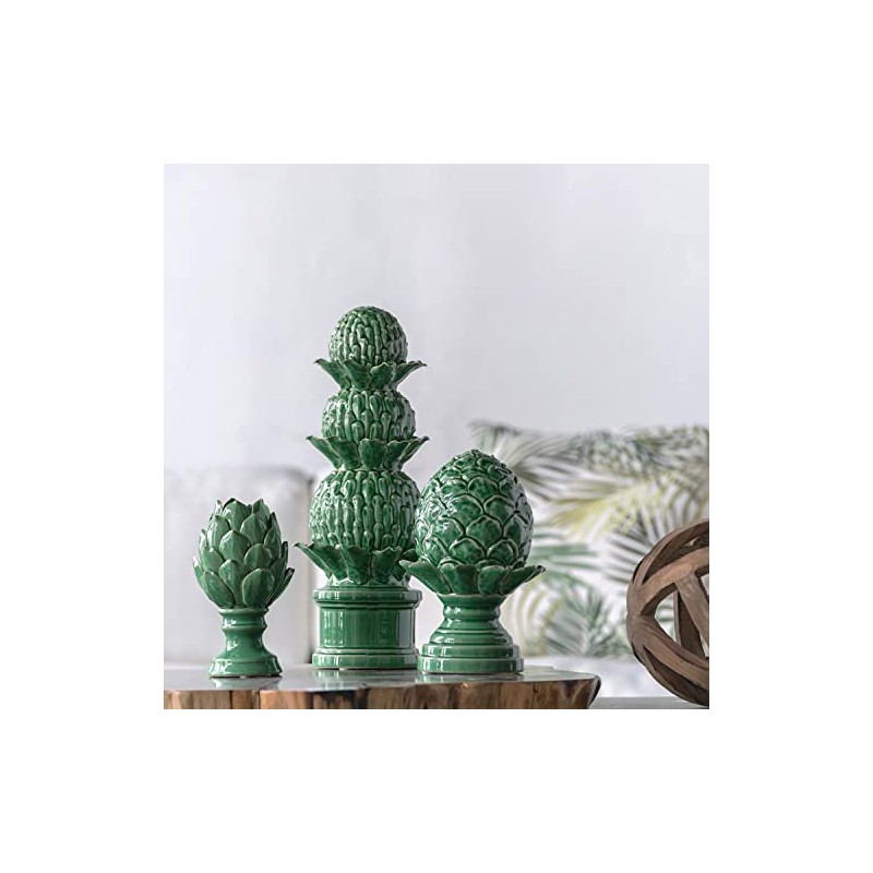 A&B Home Helsa Blooming Artichoke Accent, Small Classic Vintage/Green