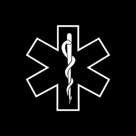 Oracal Star of Life vinyl sticker decal EMT emergency symbol