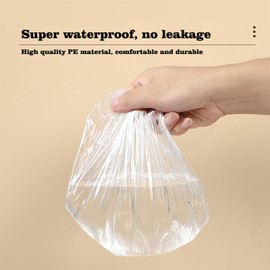 100 PCS Disposable Shower Caps Thickened Waterproof Hair Bath Caps for Women Men Girls Travel Spa Hotel Home Use Salon - Multi-Purpose Elastic Plastic Clear Shower Caps, Essentials Accessories(20.5")