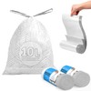 10L Small Bin Bags Drawstring Pedal Bin Liners White Thickened