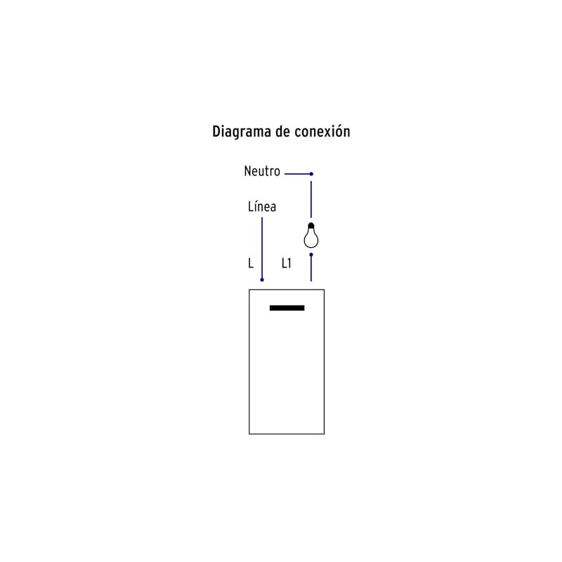 Volteck Apse15 Placa Armada Negra Interruptor Sencillo Línea Lisboa