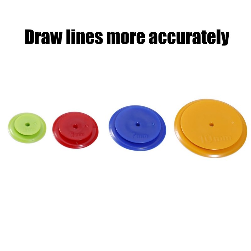 Seam allowances marker, irregular graphic, line drawing, wheel seam, tracing