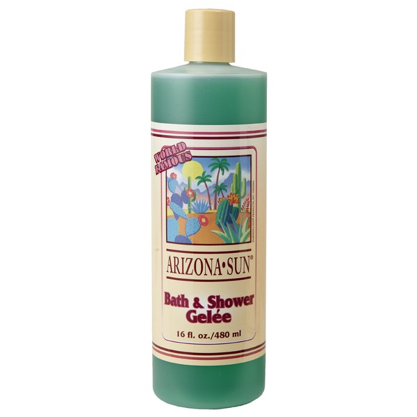 Arizona Sun Bath and Shower Gelee - 16 oz - Natural Aloe Vera and Other Plants and Cacti from the Desert Provide Moisturizing Bath Gel – Alternative to Bath Soap