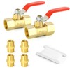 TAILONZ 2 Point 1/4" Brass Ball Valve Switch, Brass Joint