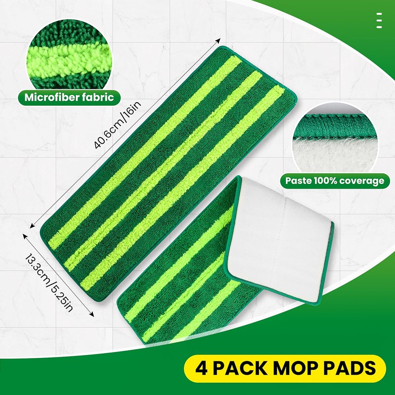 4 Pack Spray Mop Pads Refills for Libman Freedom Spray