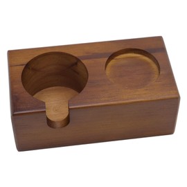 Coffee Tamper Holder Wooden Coffee Protafilter Stand Holder Coffee Tamper Holder Stand Tamping Station Base for Cafe Bar(Coffee)