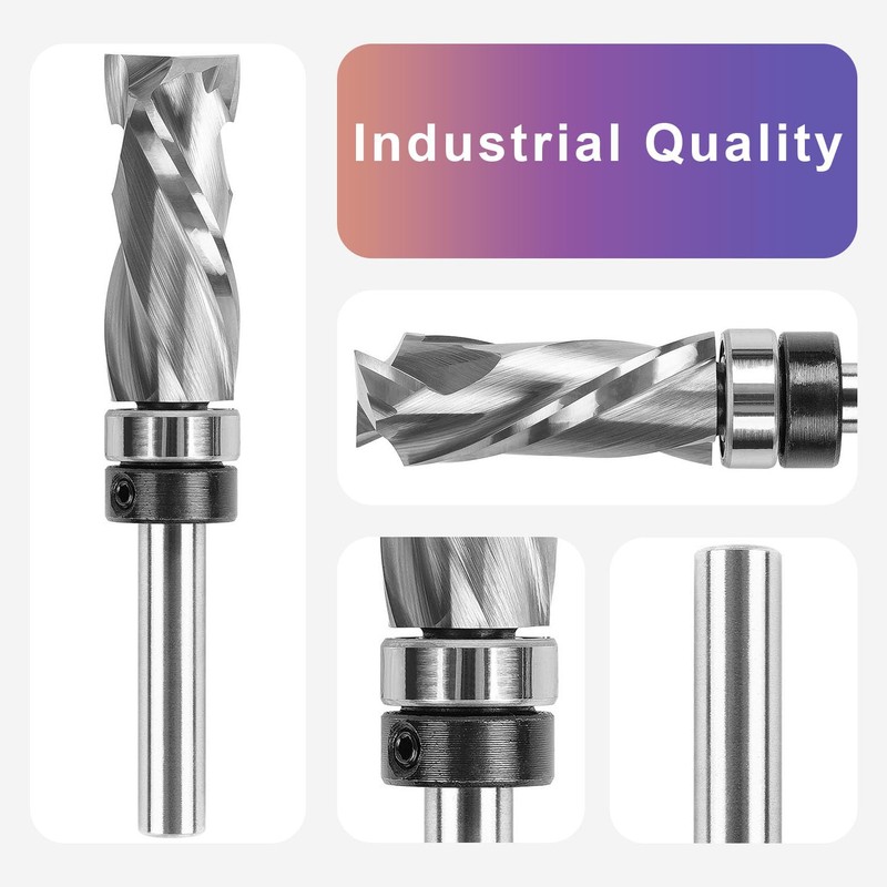 SpeTool Carbide Compression Top Bearing Flush Trim Router Bit 1/4"