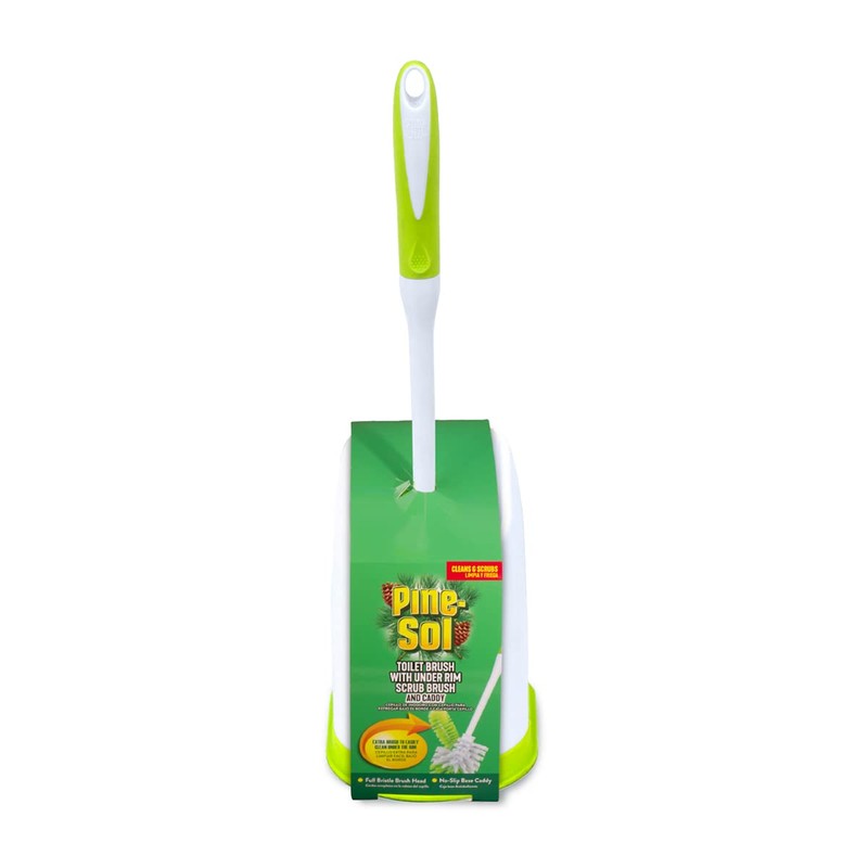 Pine-Sol Toilet Bowl Cleaner Brush with Holder | Heavy Duty