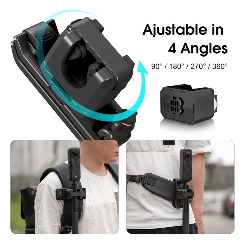 Selfie Stick Holster Backpack Strap Clip Mount for Insta 360