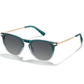 CARFIA Lightweight Green Frame Small Face Sunglasses for Women Polarized UV Protection, Retro Trendy Keyhole Ladies Sunnies