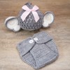 Newborn Photography Prop Crochet Baby Elephant Outfit Knit Baby Photo