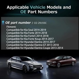 Air Conditioner AC Compressor with Clutch Compatible for Kia Soul, Forte, Forte5, Forte Koup 2014-2019 & for Hyundai Elantra, Elantra GT, Elantra Coupe 2013-2018 Replaces# CO 29193C