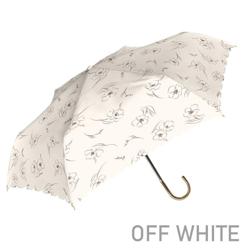 Nakatani Natural Basic Folding Umbrella, UV Lyrica, Charcoal Gray [924-055],