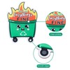 Pack of 2 Bin Fire Fridge Magnet, Emotional Dumpster Fire