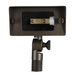 Landscape Lighting Waterproof Brass LED Wall Wash Flood Light IP67 Square Shape for Outdoor Park Garden Exterior LightsColor: Antique Bronze, Emitting Color: Warm White, Lamp Power(W): 0