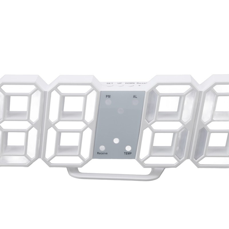 3D LED Digital Clock Time Temperature Display Night Light Alarm