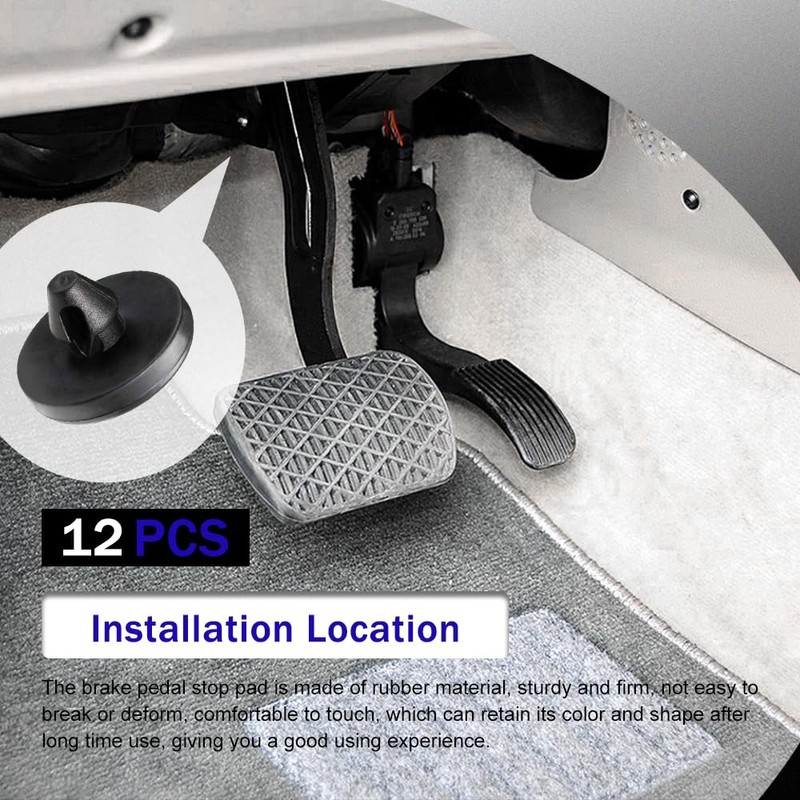 CHRYMUM 12PCS Car Brake Pedal Stop Pad Replacement OEM# 90541-06036,Car