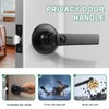 RAZCC Privacy Door Handles, 1 Pack Matte Black Door Lever,