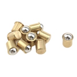 Semetall Closet Door Ball Catch Latch Ball Bearing Door Catch Adjustable Spring Ball Latches Brass Drive-in Ball Catch Closet for Pantry Door Latch (10 Pack,12mmx14mm/0.47"x0.55")