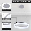 Buccleuch Modern LED Pendant Light, Dimmable Silver LED Chandelier for