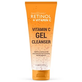 Retinol + Vitamin C Cleanser Face Wash, Brightens and Reduces Signs of Aging, Fine Lines and Uneven Texture, 4 Oz