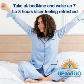 AMUPandGO Natural 8 hr Delayed Release Caffeine Pill When Taken at Bedtime Helps You Wake Up 8 hrs Later Refreshed & Energized - Take in The Morning and Beat The Afternoon Slump. 30 Vegan Tablets