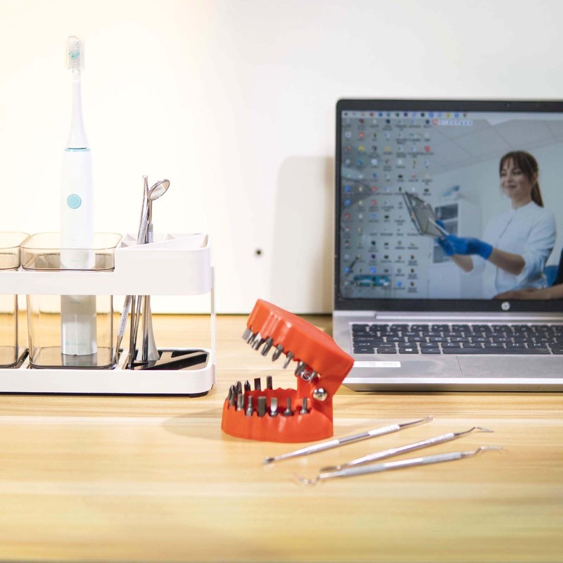 NICENICY denture drill bit holder (Red)