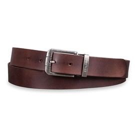 STILORD Leather Belt Men's Brown Universal Shortenable for Casual Business and Jeans 34 mm Leather Belt 100% Genuine Leather in Shabby Box Cresto - Brown, Colour: Antique Buckle - Silver V, Buckle
