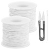 Aubeco 2 Rolls Stretchy String for Bracelets, 1 mm Elastic