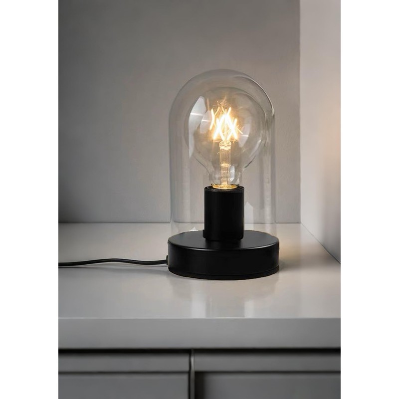 Jashem Polished Metal Light Bulb Socket E26 E27 Desktop Lamp