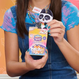 Just Play Super Happy Fortune World Mini Collectible Stylized Plush Stuffed Animals, Pack of 3, Kids Toys for Ages 3 Up