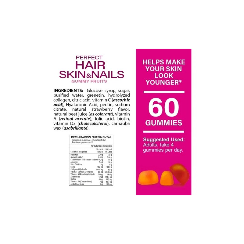 Perfect Hair Skin & Nails® Suplemento En Gomitas