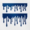 Transparent Decal Stickers Of Blood And Slime Borders (Navy Blue)