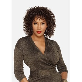 Vivica A. Fox 14 Inch Weave Cap with Layered Straw Curl Synthetic Hair Wig - WP-JOJO-V (CABERNET)
