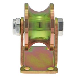 Skelang 4 Pcs 2" U-Type Groove Wheel Heavy Duty Rigid Caster with Bracket for 3/4" Round Tube Track, Rolling Gate, Industrial Machines, Wire Rope Rail, Loading Capacity 660 Lbs