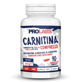 Prolabs CARNITINA COMPRESSE - 90 compresse da 1000 mg di carnitina tartrato - Conversione grassi in energia - Protezione dal danno ossidativo - Vegan