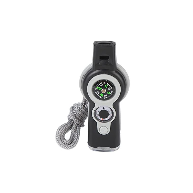 Tbest Silbato de Supervivencia con Brújula, 7 en 1 Silbato
