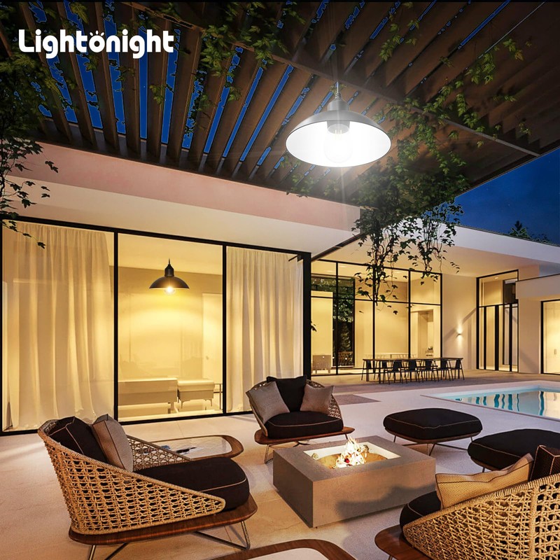 Lightonight Solar Shed Light Outdoor Pendant Light with 4000mAh Solar
